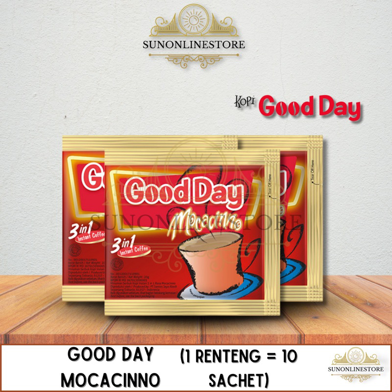 

Good Day Mocacinno Coffee 20g (1 Renteng 10 Sachet)