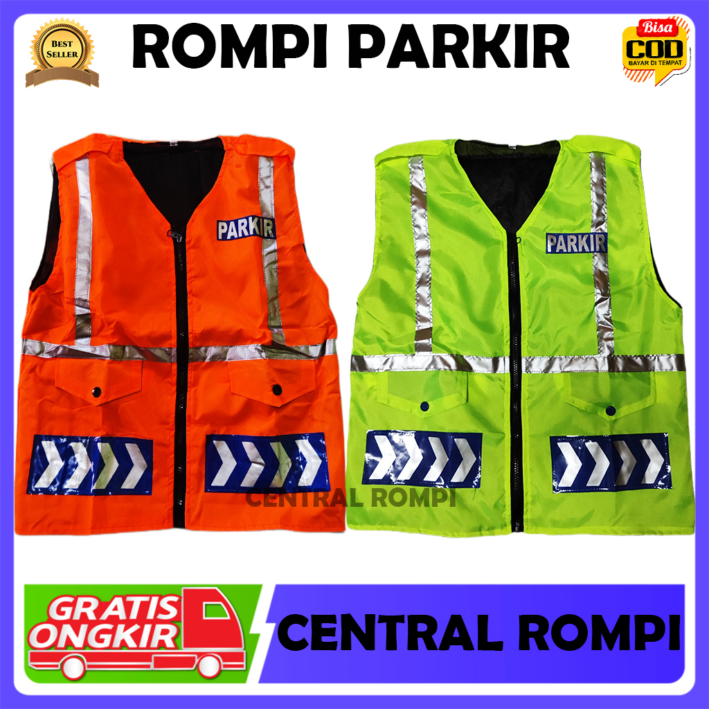 Rompi Parkir Bahan Parasut Anti Air/Rompi Parkir/Rompi Juru Parkir/Rompi Tukang Parkir/Rompi Parkir 