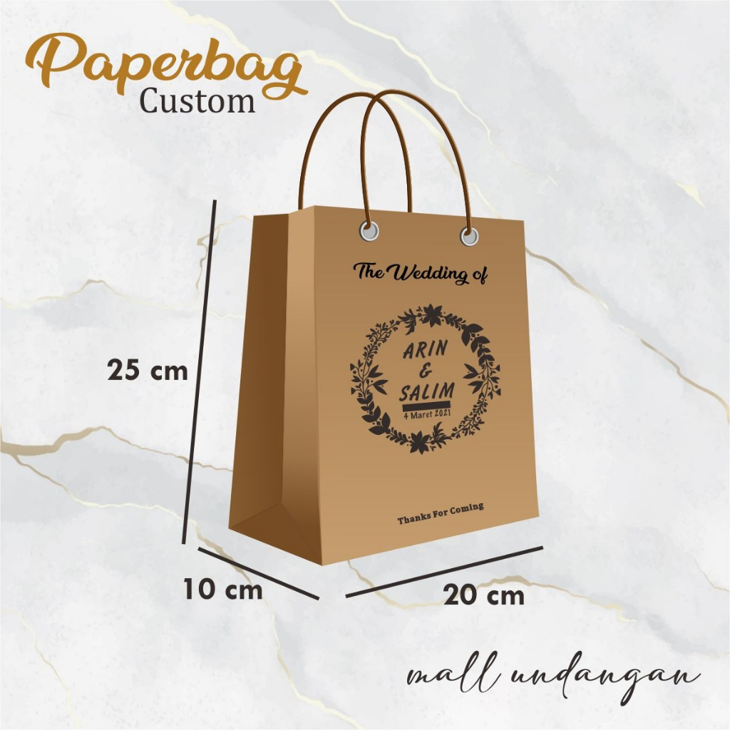 

PAPER BAG KRAFT SABLON CUSTOM - PAPERBAG KRAFT COKLAT TAS KERTAS