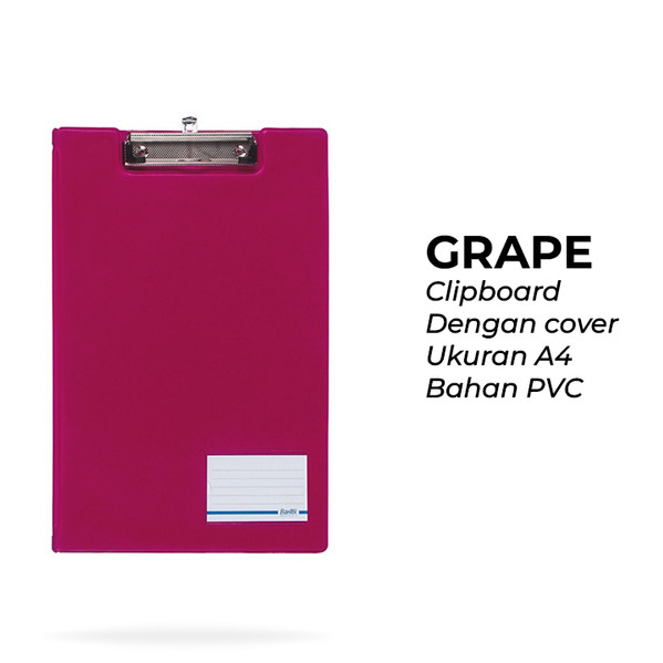 

Bantex Clipboard Papan Jalan A4 Model Cover Penutup Grape