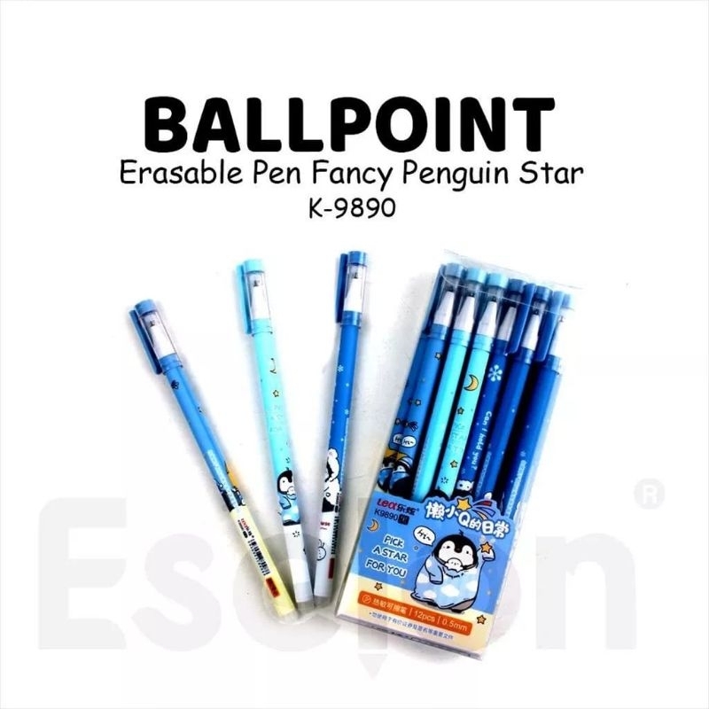 

ballpoint erasable pen pulpen bisa di hapus fancy