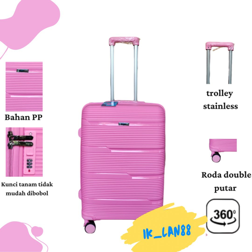 Koper Hardcase PP IK_LAN88 size 24 Inch - 9003 / KOPER 24INCH / KOPER BAGASI