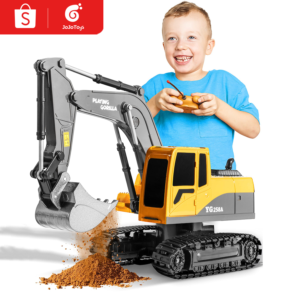 JOJOTOY Excavator Remote Control 11 Saluran 360° Setir Digger Superior Mesin Berat Remote Control Ex