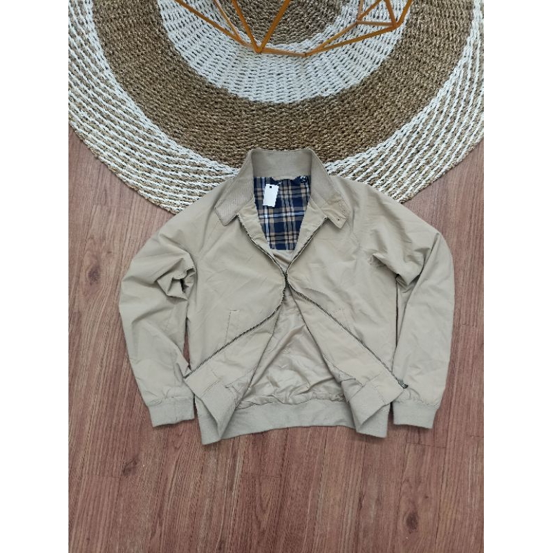 uniqlo jaket harington cream