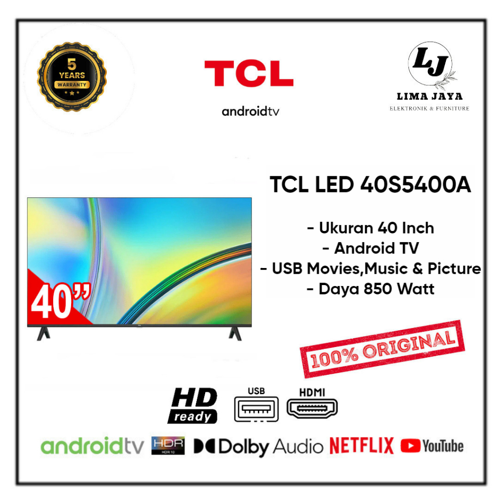 TCL TV LED 40S4500A Android TV LED TCL 40 Inch