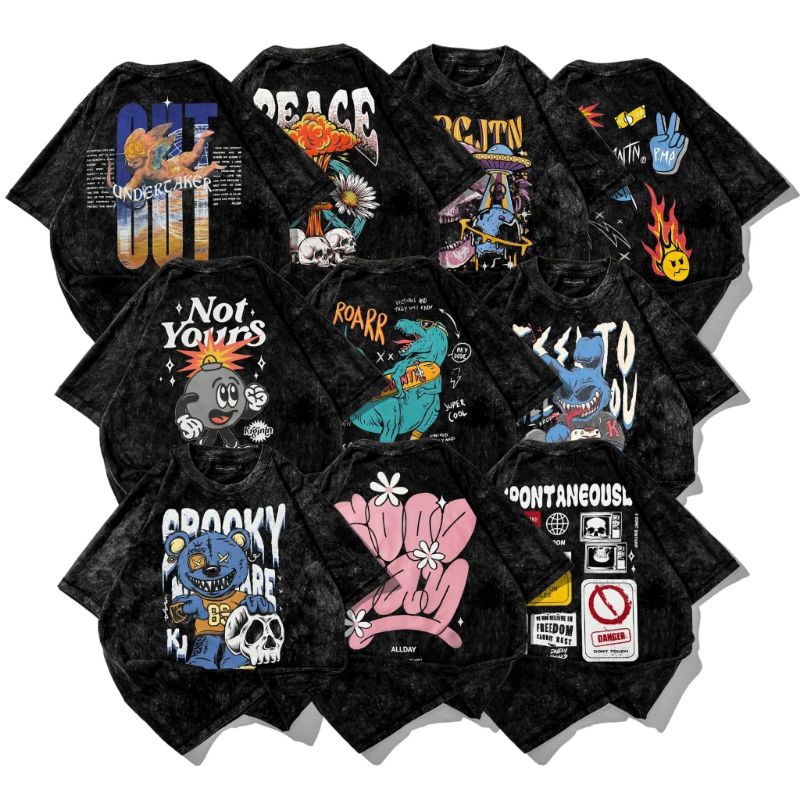 " VOLUME 12 " OVERSIZE T-SHIRT WASH / BAJU KAOS OVERSIZE WASH PRIA DISTRO