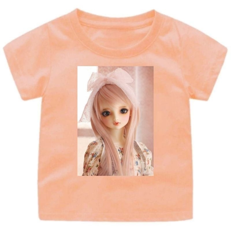 KAOS OBLONG ANAK CEWEK BARBIE UNTUK UMUR 1-12 TAHUN