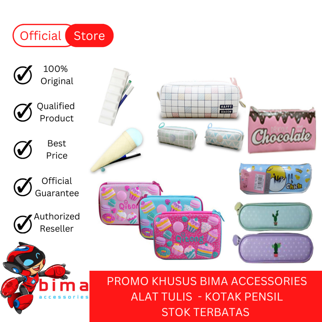

Alat Tulis Tempat Pen Kotak Pensil Promo Stok Terbatas Bima Accesories