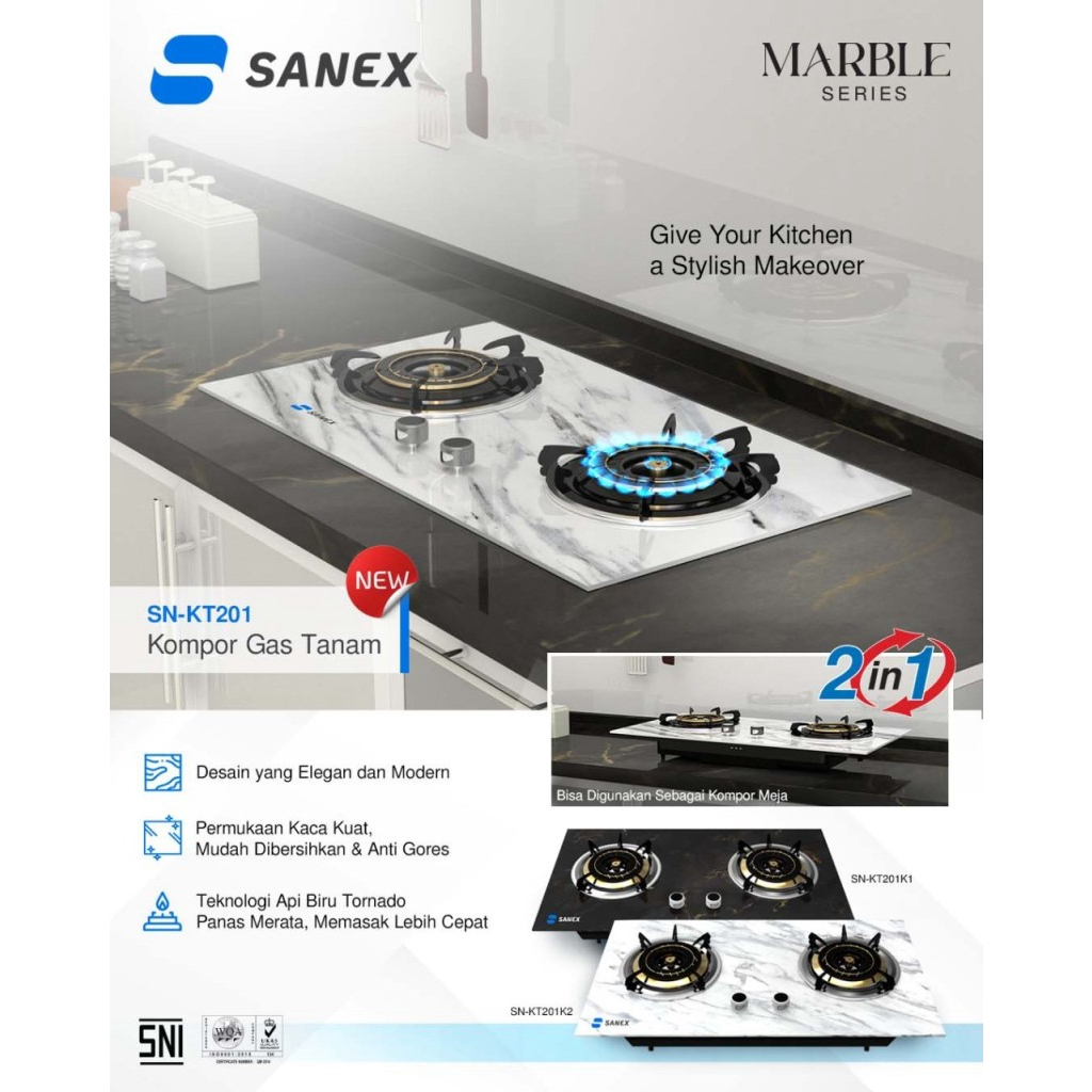 RB (COD) SANEX KOMPOR TANAM SN-KT201 / SN-KT301 / SN KT201 (2 / 3 TUNGKU) GARANSI RESMI