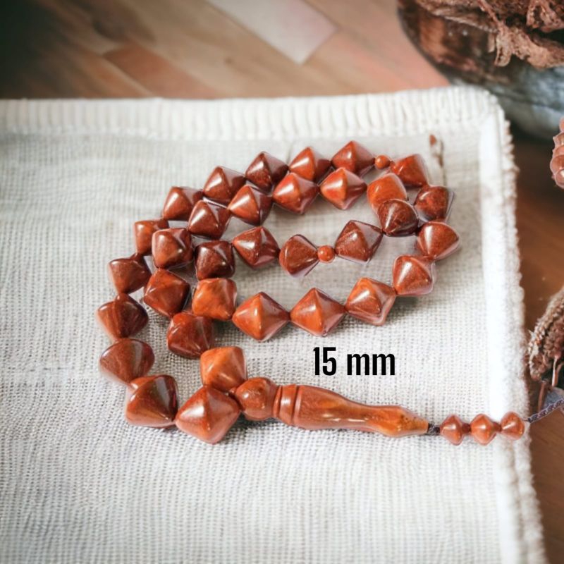 Tasbih kaokah tasbih koka tasbih kokka motif wajik jumbo 15mm