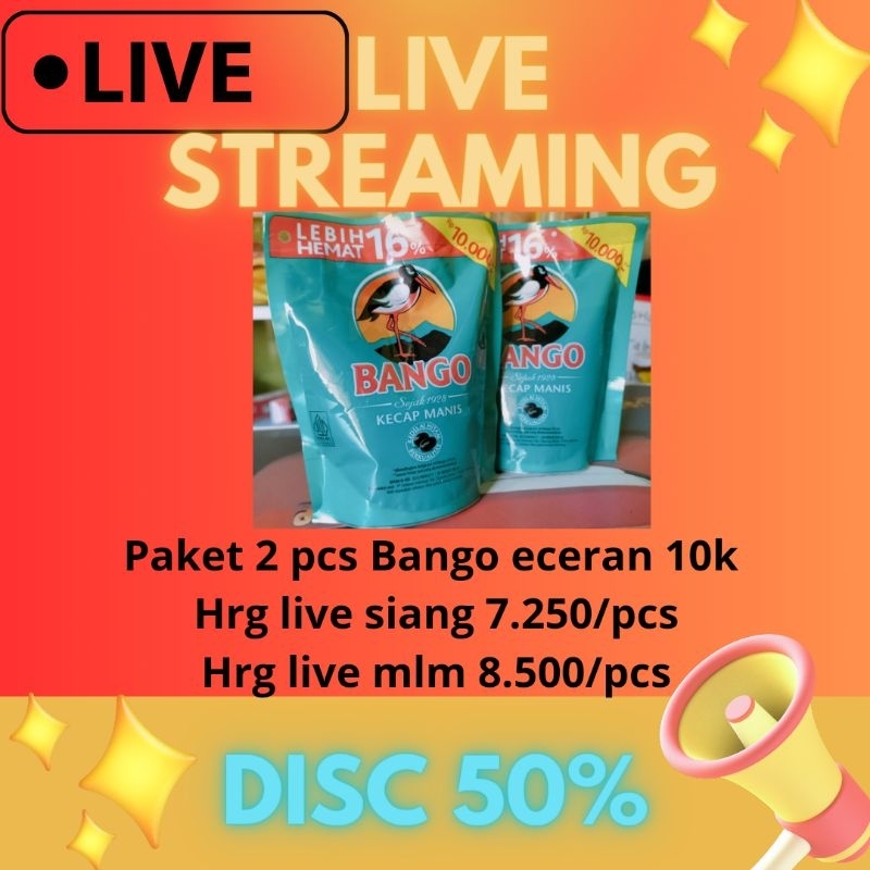 

Nota kecap Bango 210gr eceran 10k per paket isi 2pcs