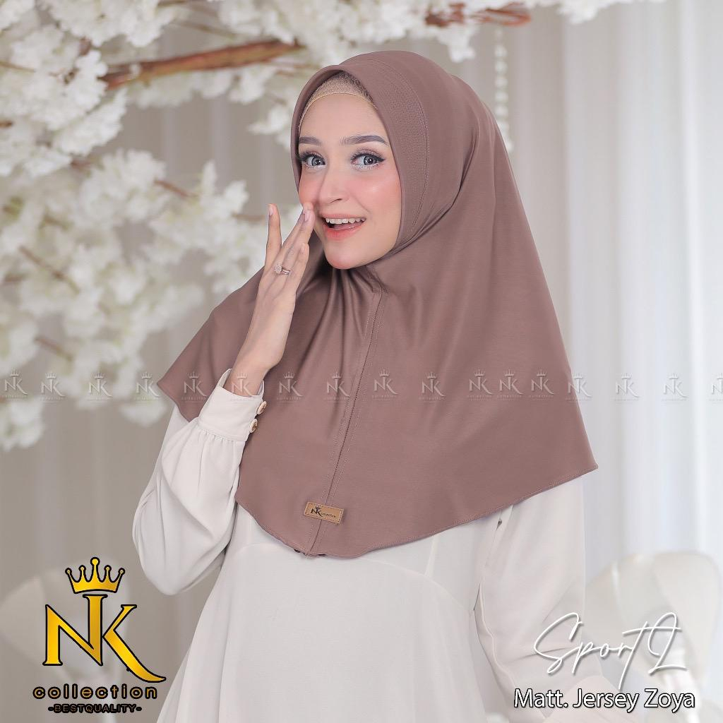 Hijab Sport Jilbab Instan Jersey Zoya Kerudung Pet Antem By NK Collection