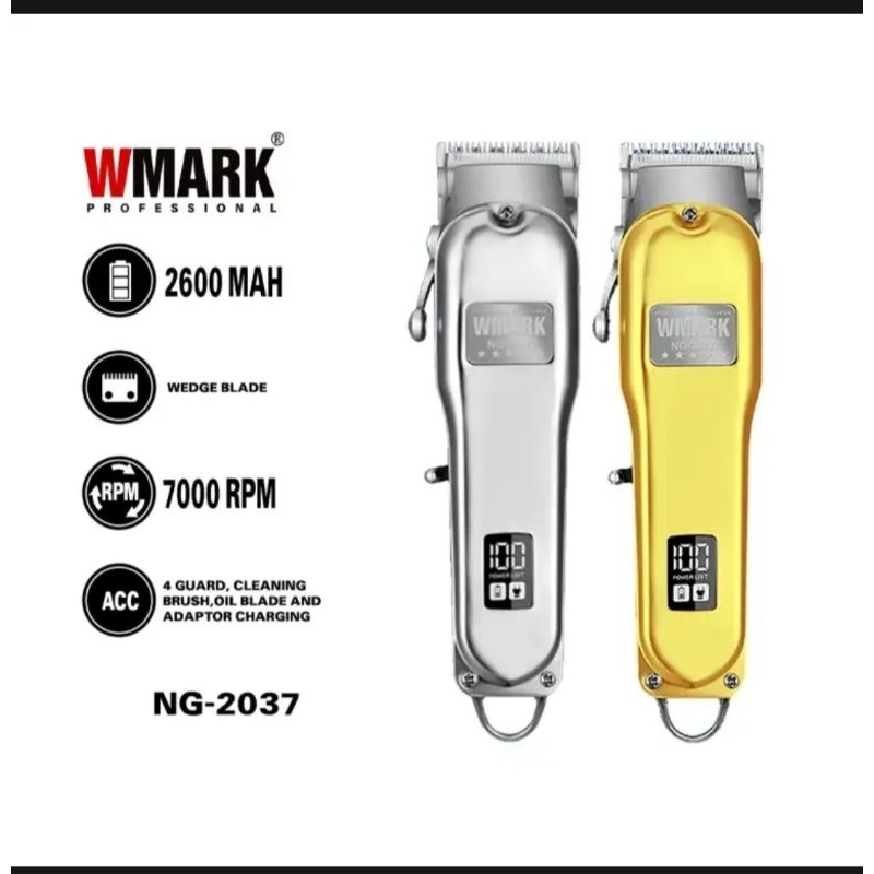 Mesin cukur rambut profesional wmark NG-2037 original clipper nirkabel cordless terbaik