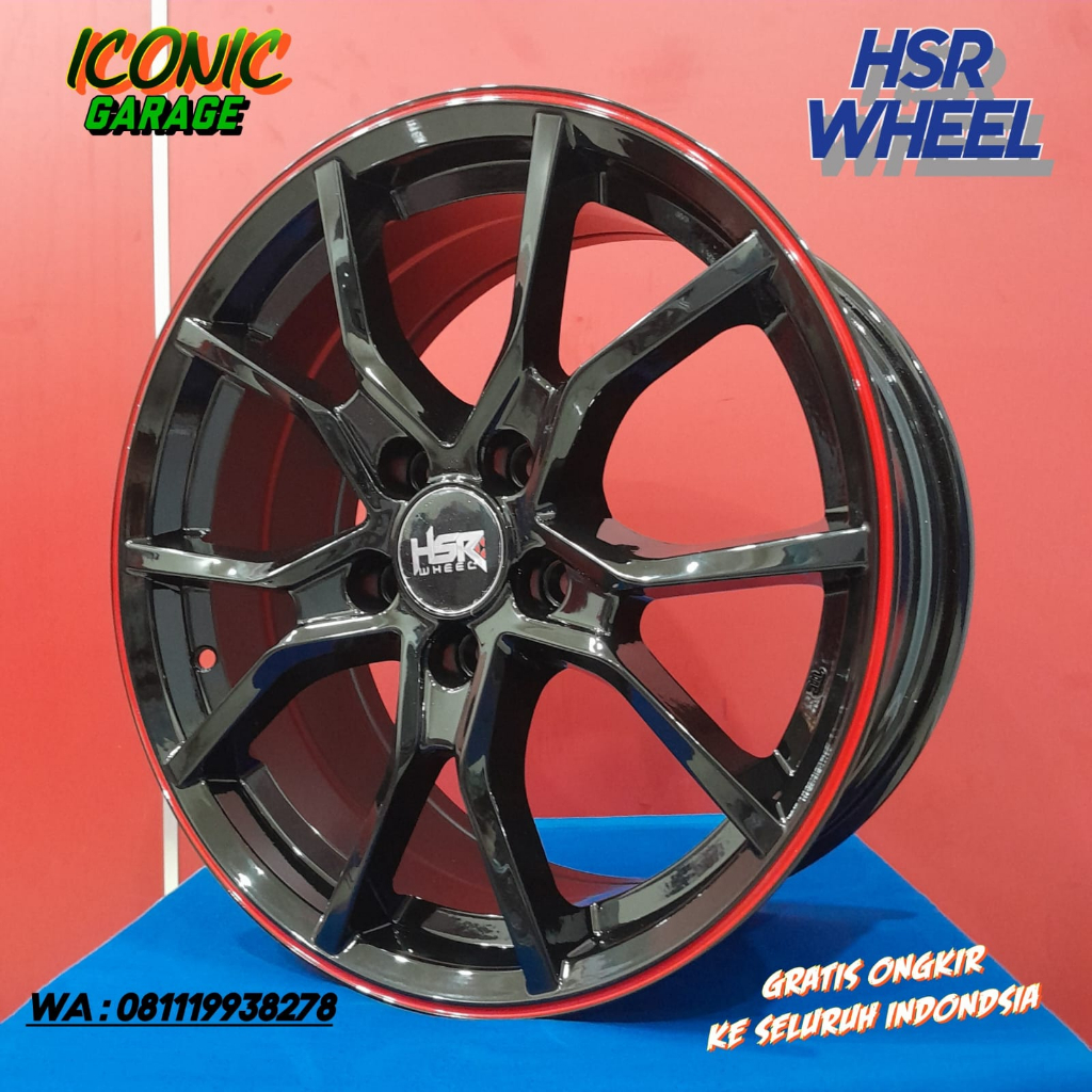 pelek mobil hsr misato ring 17 untuk mobil civic new, brv, crv,baleno, hrv, ertiga, rush, dll