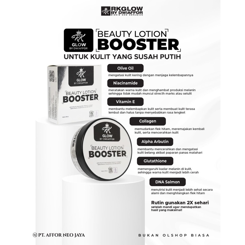 hand body lotion pemutih booster rk glow memutihkan p HB BOOSTER BL BOOSTER BPOM DNA SALMON lotion p