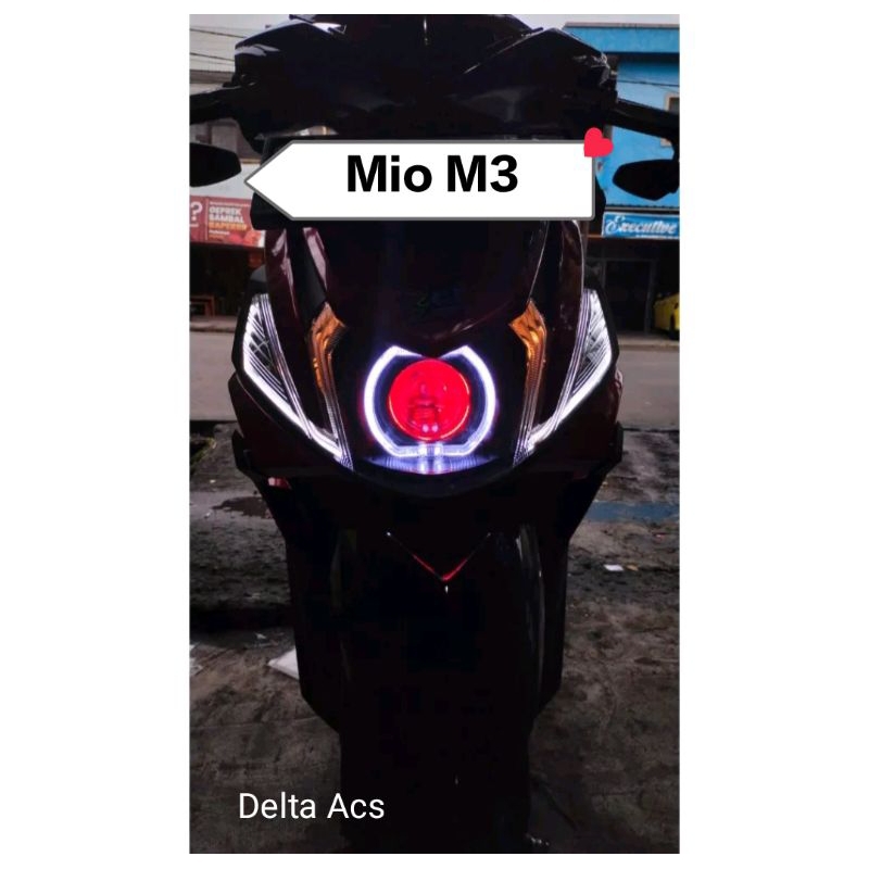 Projie Biled Mio M3 / Mio Z Komplit l Custom Headlamp Reflektor Yamaha Mio M3 / Mio Z Lampu Bi-Led