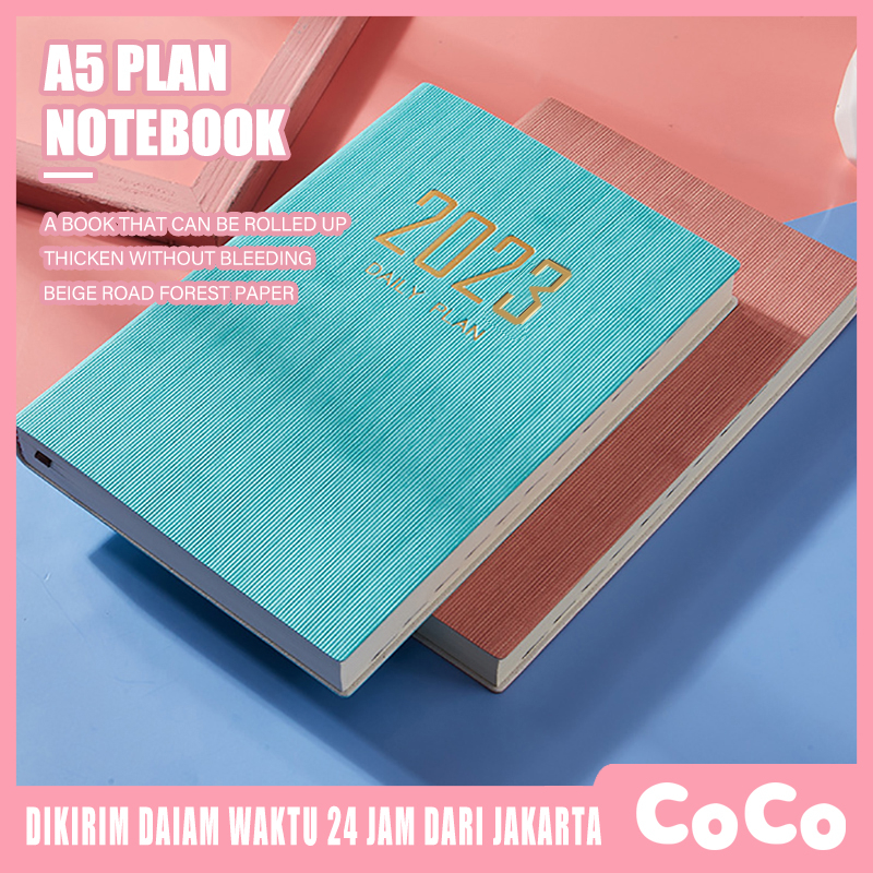 

2023 Buku NotebookBuku Catatan Planner book A5 Big Size 176 Lembar / Catatan / Agenda Mingguan Mini Portable 365 Hari Untuk Kantor / Sekolah