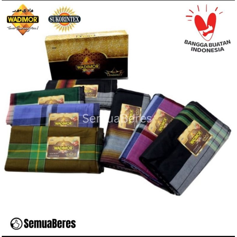 SARUNG WADIMOR ORIGINAL MOTIF KOTAK PADANG/MANIK DEWASA GROSIR