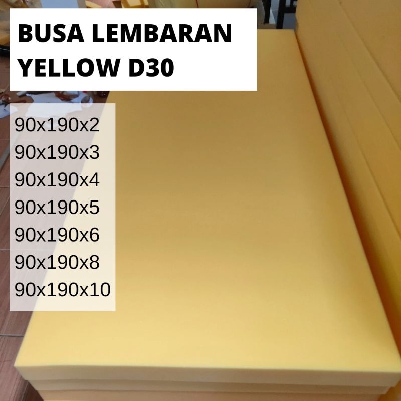 Busa Lembaran Yellow Density 30 , Matras, Kasur, Busa Kuning