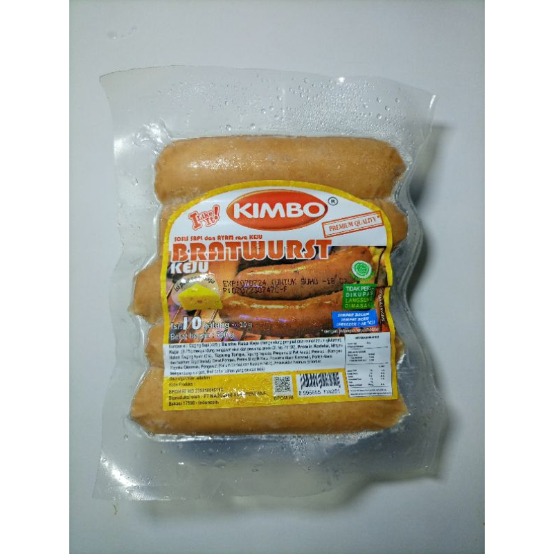 

Kimbo Sosis Bratwurst Keju 500gr ( 10 pcs )