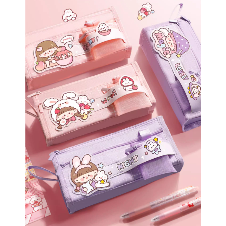 

tempat pencil lucu tempat pensil korean style pencil case besar tempat pensil transparan besar box pensil 2OZB Kotak Pensil Murid Perempuan, Tempat Pensil Kapasitas Besar Level 1 Anak Perempuan