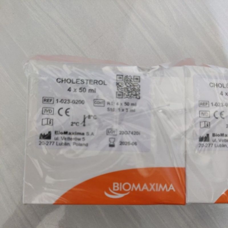 biomaxima Cholesterol 4x50ml std 1x3ml | Reagen kimia klinik | laboratorium klinik | semi auto chemi