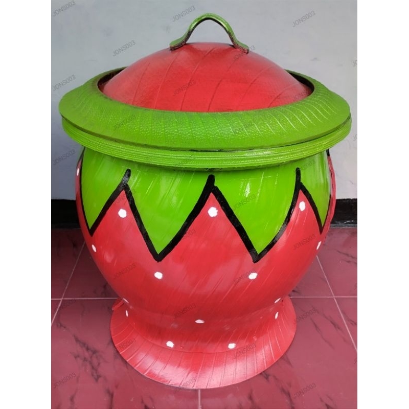 TERLARIS Tempat sampah strawberry besar bak sampah jumbo