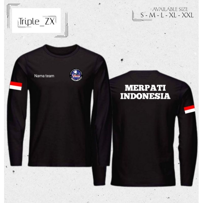 KAOS LENGAN PANJANG MERPATI KOLONG MERPATI TINGGI INDONESIA BISA TAMBAH NAMA