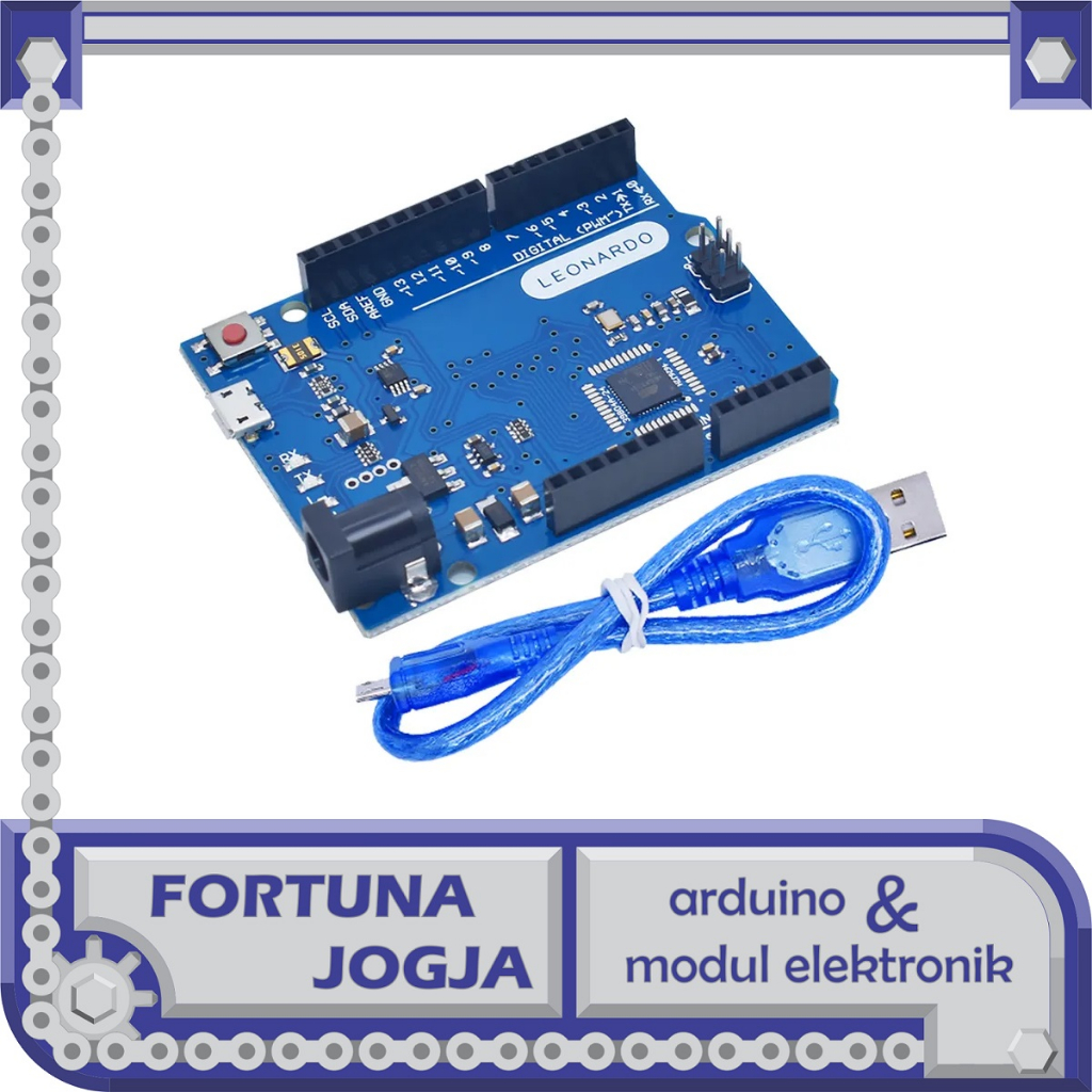 Arduino Leonardo R3 Atmel MEGA32U4 dengan Kabel Micro USB