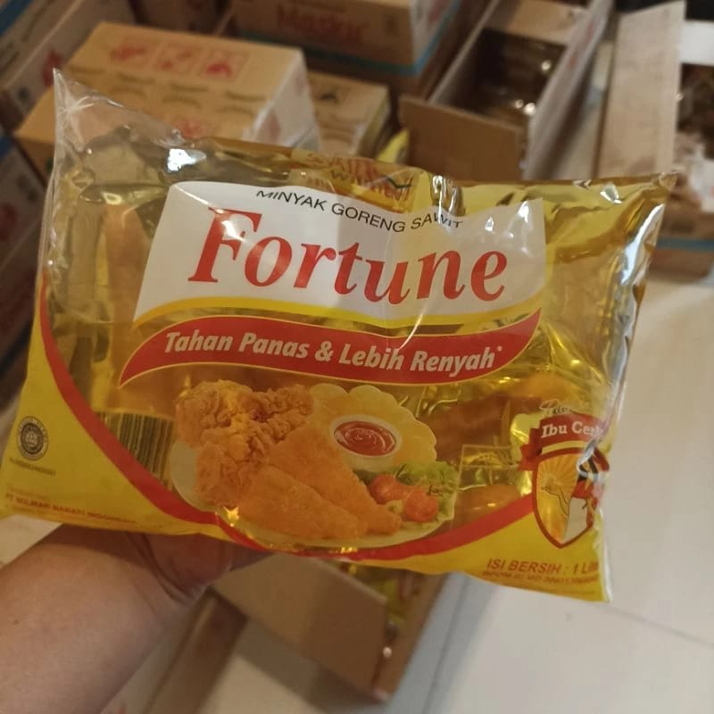 

MINYAK KEMASANA 1LITER - MINYAK GORENG FORTUNE BANTAL - SEMBAKO - BAHAN UTAMA - MINYAK GORENG