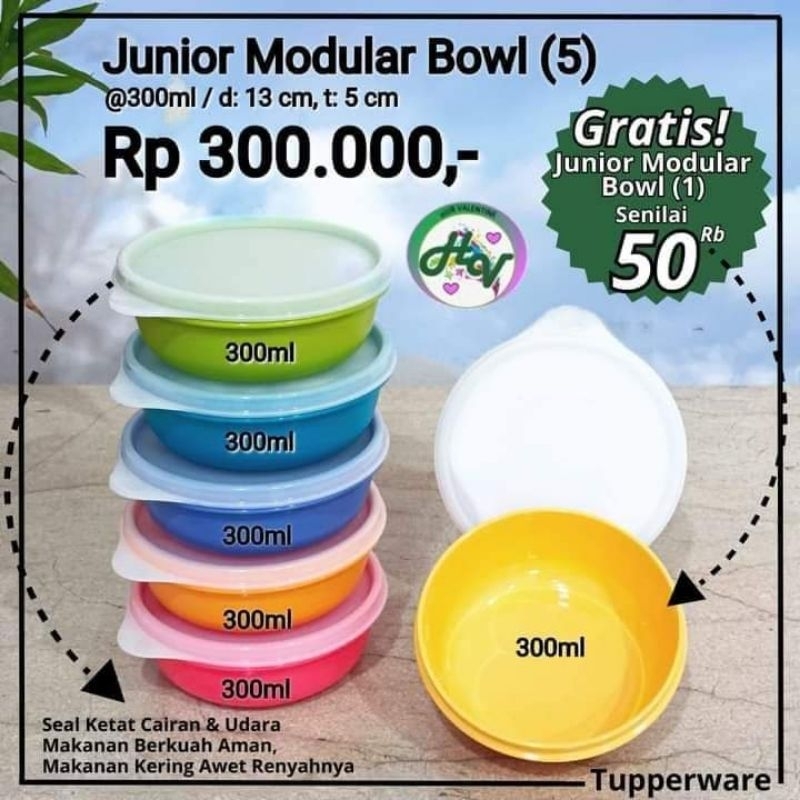 junior modular bowl set Tupperware Baru