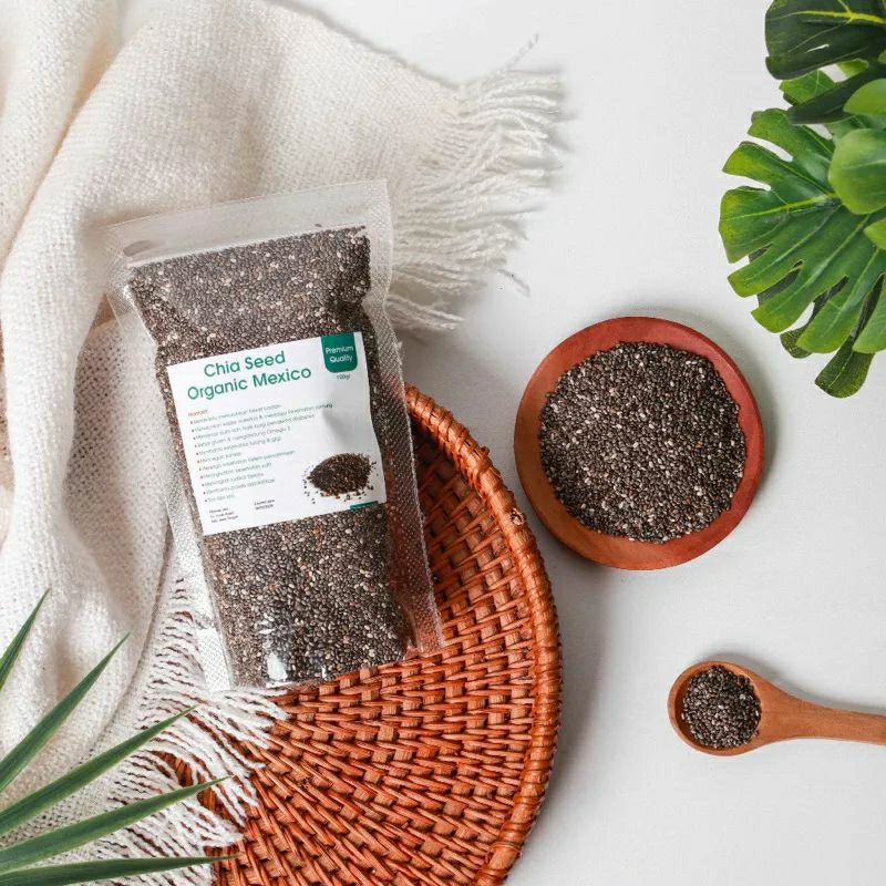 

Black Chia Seed Mexico Organic Biji Hitam Rempah Chia Seeds Premium Quality 100 gr