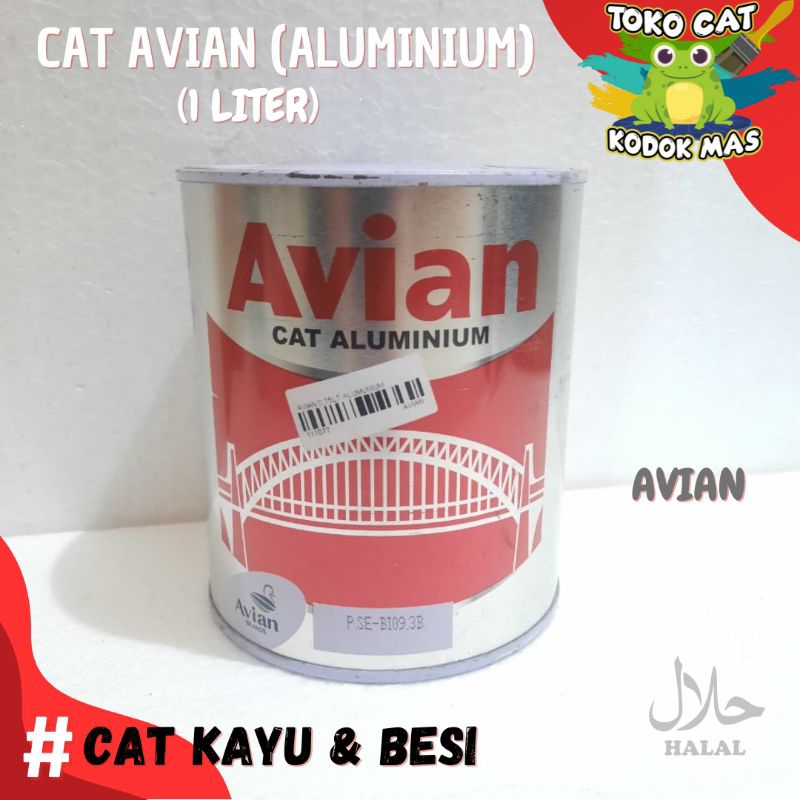 CAT AVIAN ALUMUNIUM CHROME SILVER 0,75 LITER CAT BESI KAYU