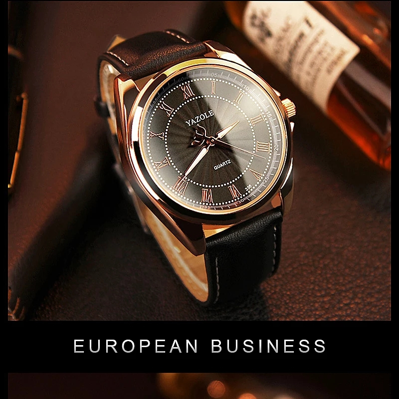 Jam Tangan Pria YAZOLE R 04 Waterresistant Original Luxury Kulit