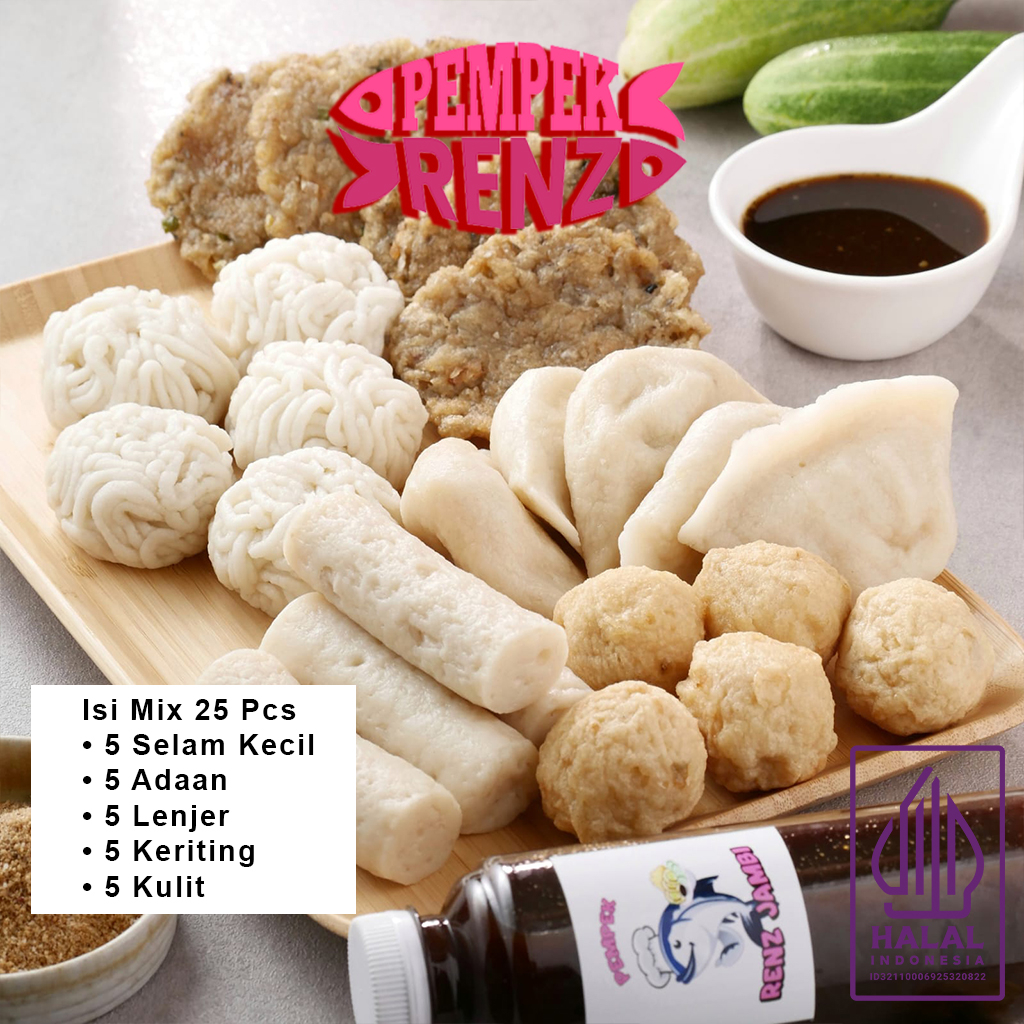 

Pempek JAMBI MIX 25 KECIL (isi 25pc,, 5macem)