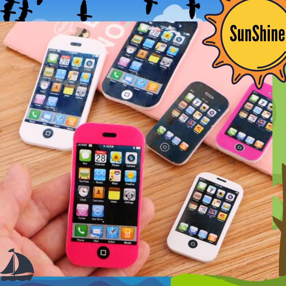 

✨ Sunshine Fancy ✨ SELUSIN / 12 Pcs Penghapus Motif Iphone PE0002