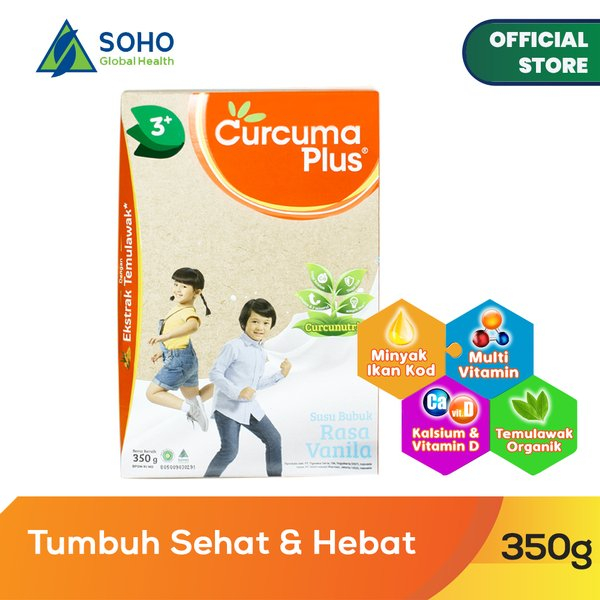 

Curcuma Plus Susu Bubuk Ekstrak Temulawak Vanilla 350gr