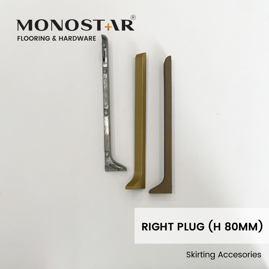AKSESORIS PLINT SKIRTING ALUMUNIUM MONOSTAR – AKSESORIS LIST LANTAI H 80MM