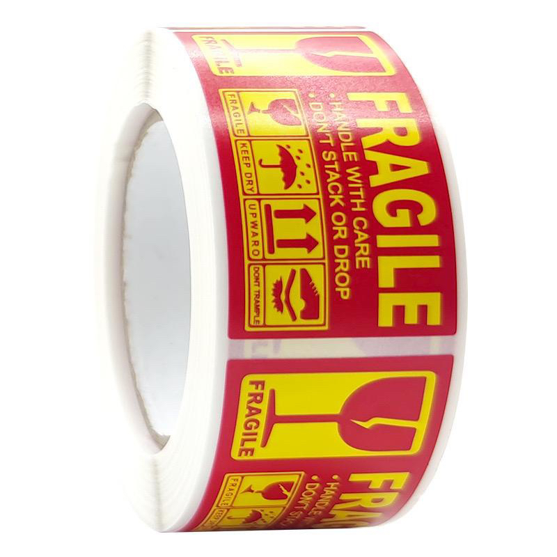

(1 ROLL ISI 250) STICKER FRAGILE ROLL | STICKER AWAS PECAH | STICKER PACKAGING