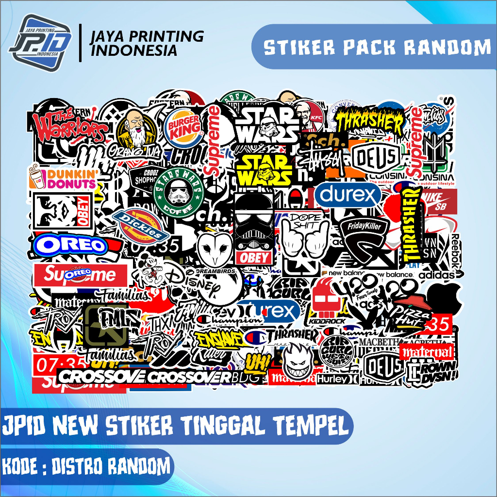 

JPID Stiker Pack Distro Random - Sticker Aksesoris Tumbler Laptop Hp Gitar dll