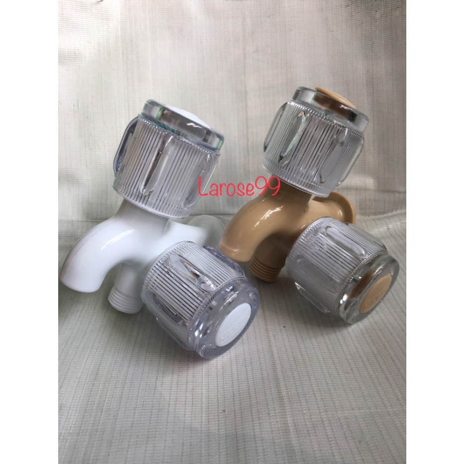 Keran Cabang 2 PVC Kran Shower Keran Double