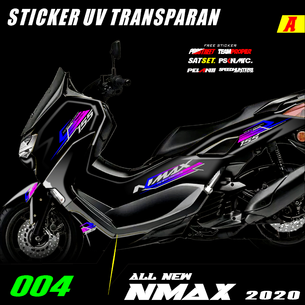 STRIPING TRANSPARAN YAMAHA N MAX 155 NEW STIKER N MAX NEW KEREN PST 004