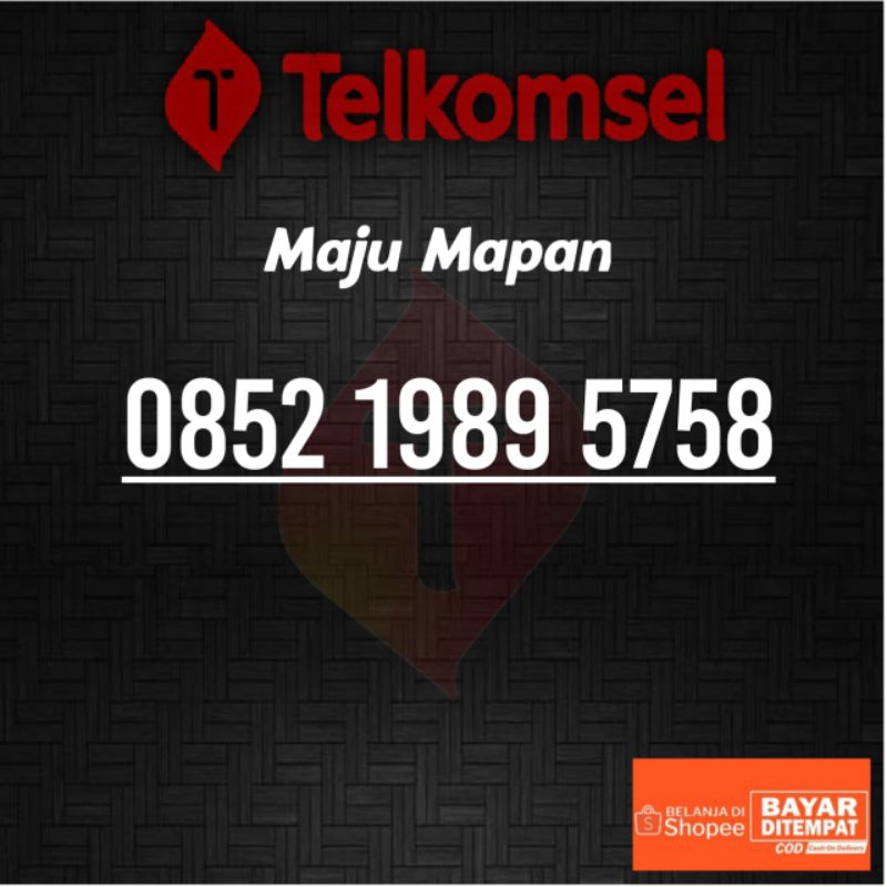 NOMOR CANTIK TELKOMSEL TAHUN 1989 EKOR MAJU MAPAN 5758