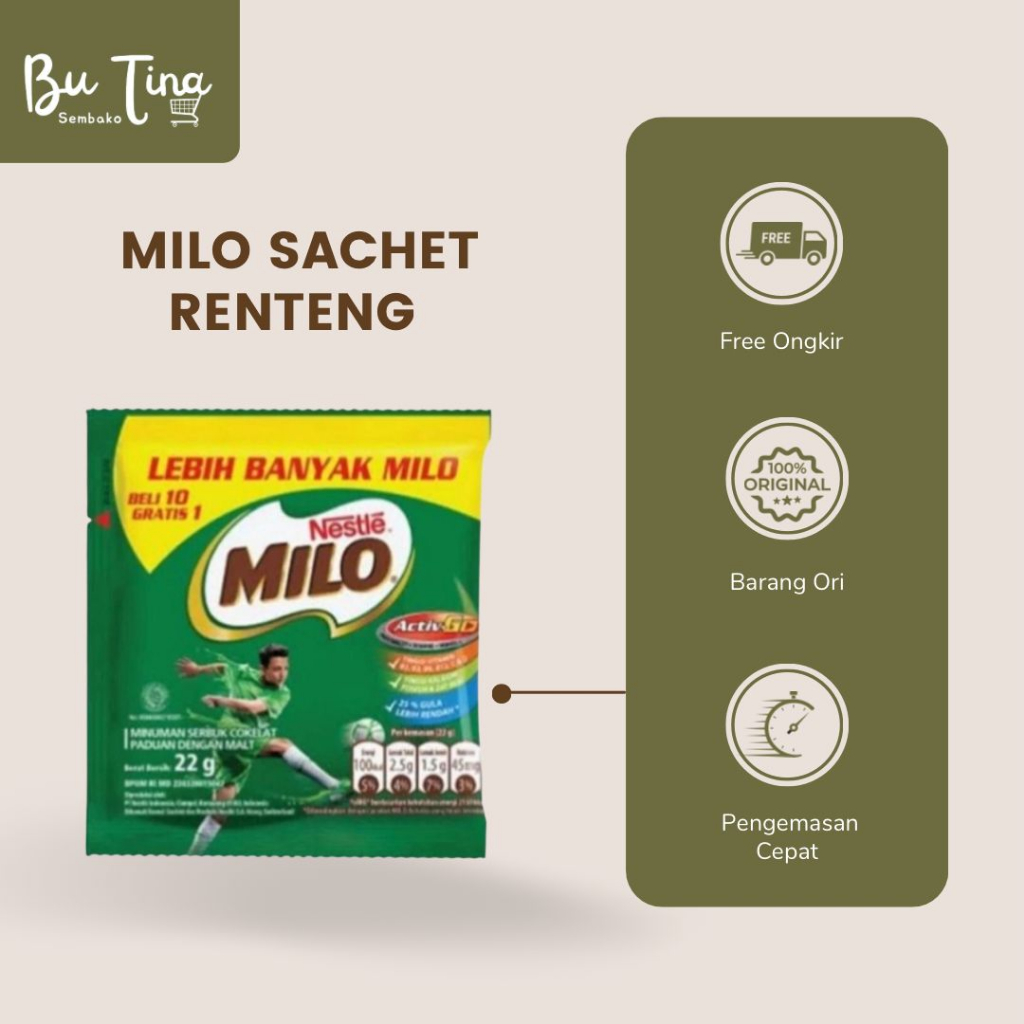 

Susu Coklat Milo Sachet