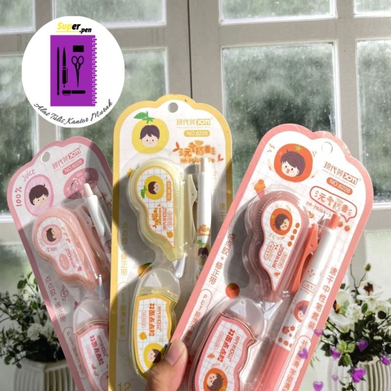 

Tip X Roll 3 in1 (2 correction tape + 1 pulpen) cute girl cewe XDM-6228 PERLENGKAPAN ALAT TULIS KANTOR DAN SEKOLAH SUPER MURAH