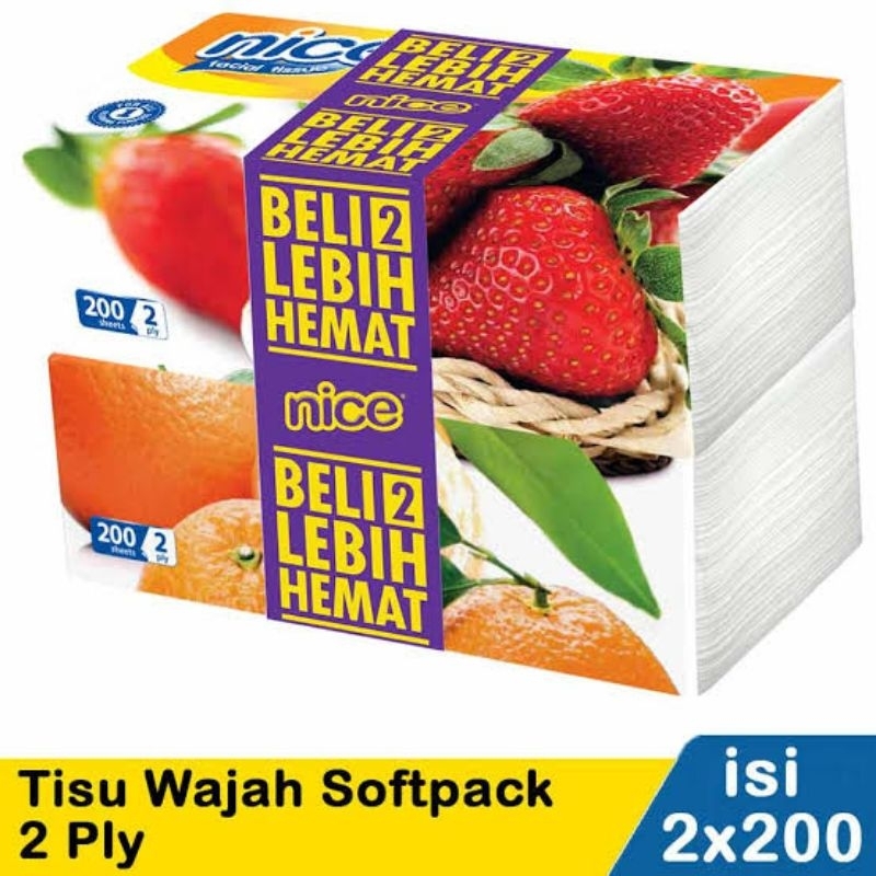 Tissue Tisu NICE 200 sheets (2 Pack)