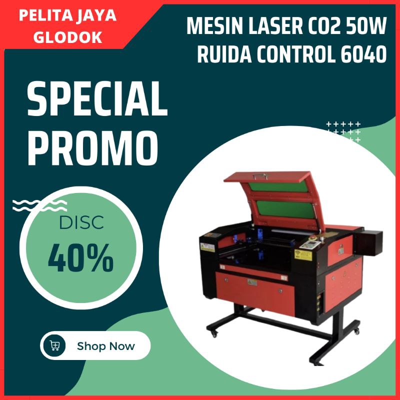MESIN LASER CO2 50W RUIDA CONTROL 6040