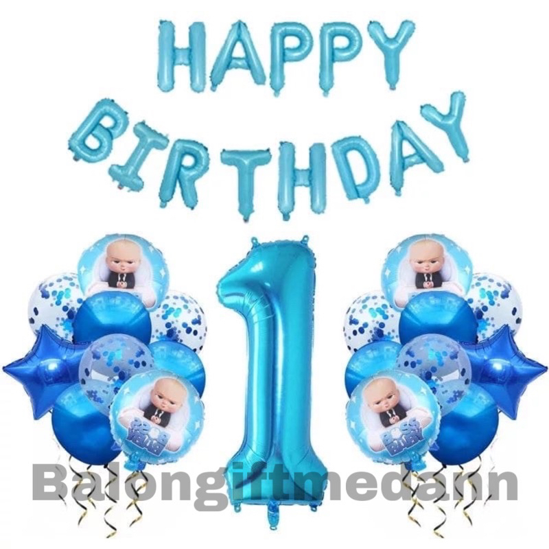PAKET DEKOR ULANG TAHUN BABY BOSS ANAK COWOK