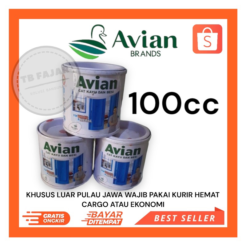 

Cat Besi Avian 100cc / Cat Kayu / Cat Minyak / Cat Avian High Gloss Ename