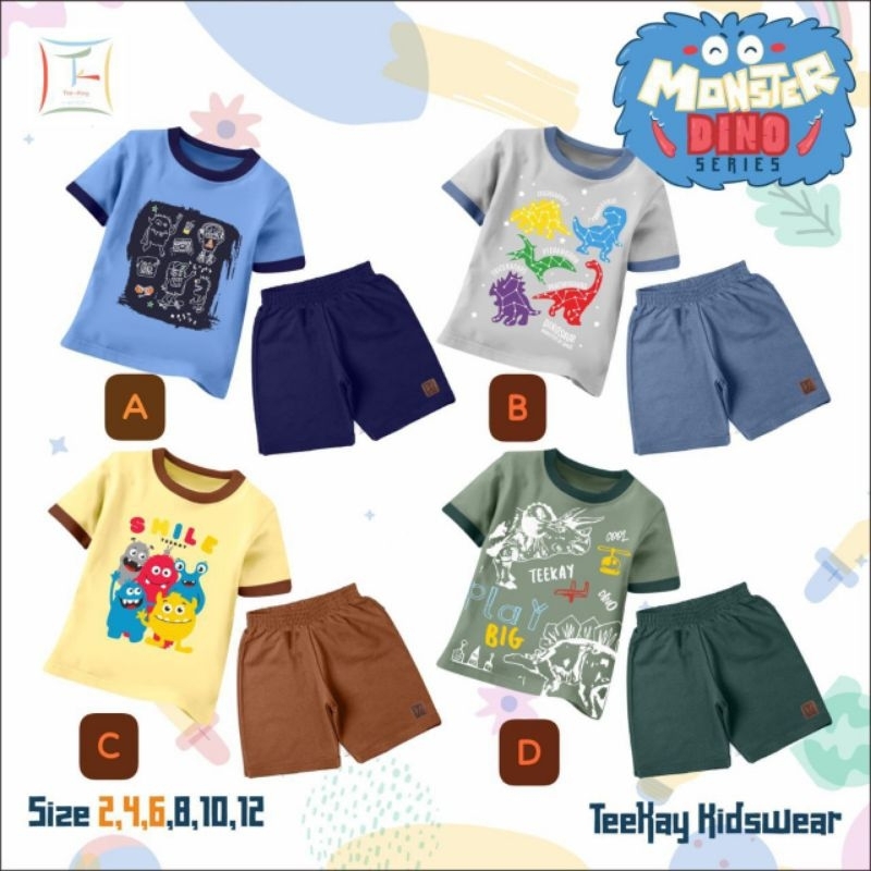 Setelan Kaos Anak Laki-laki usia 2-12 tahun